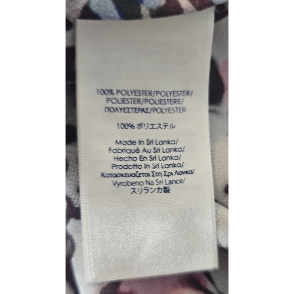 CHAPS Blouse Women's Size XL Multicolor Floral Print Split Neck Popover Top - Picture 6 of 8